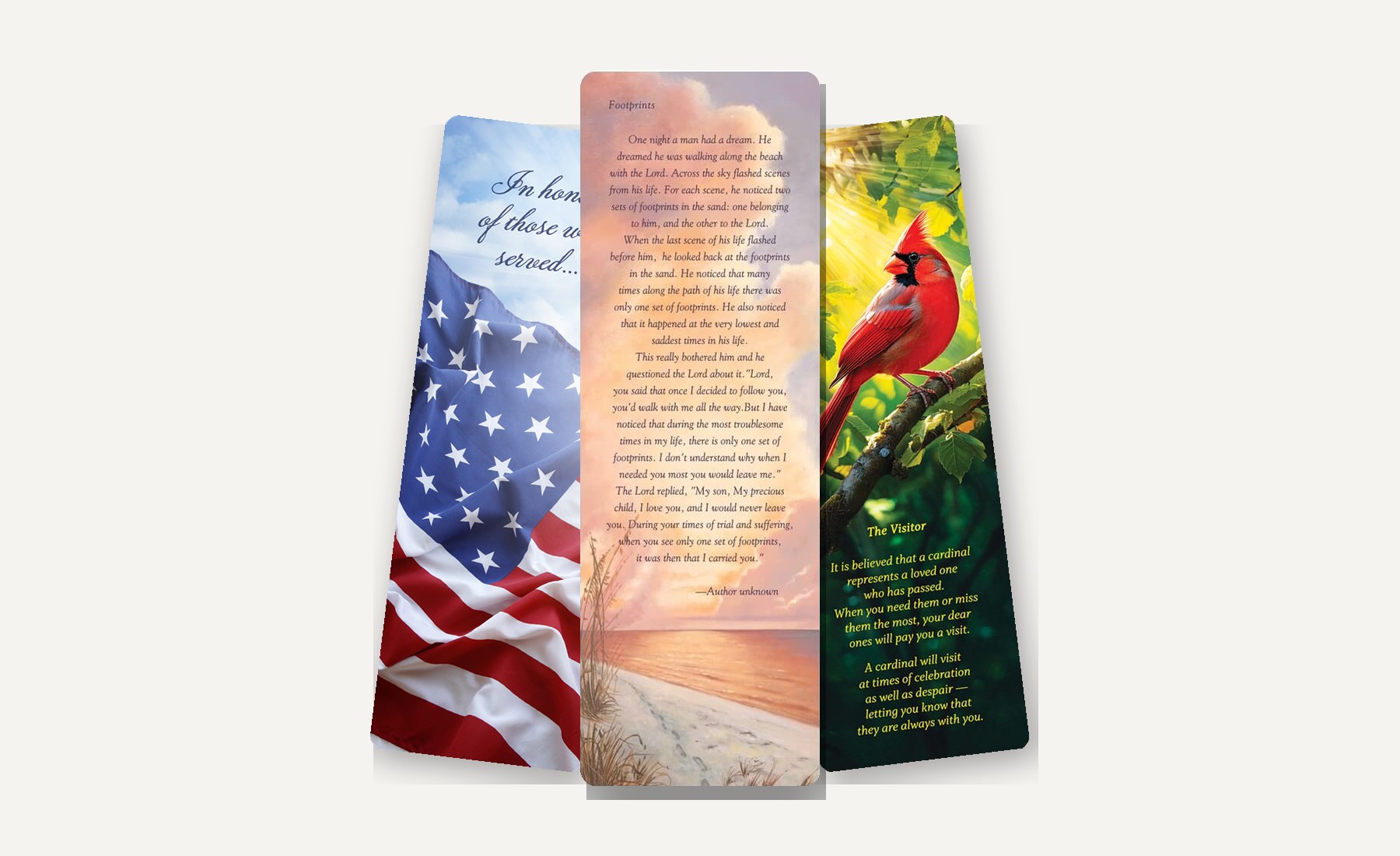 Laminated Premium Memorial Cards — Made in the USA