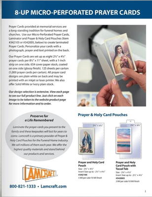 Lamcraft Prayer Card Catalog
